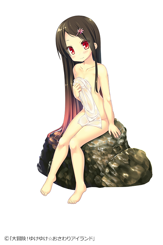 Ochinsama Daibouken Yukeyuke Osawari Island Official Art Girl Black Hair Convenient