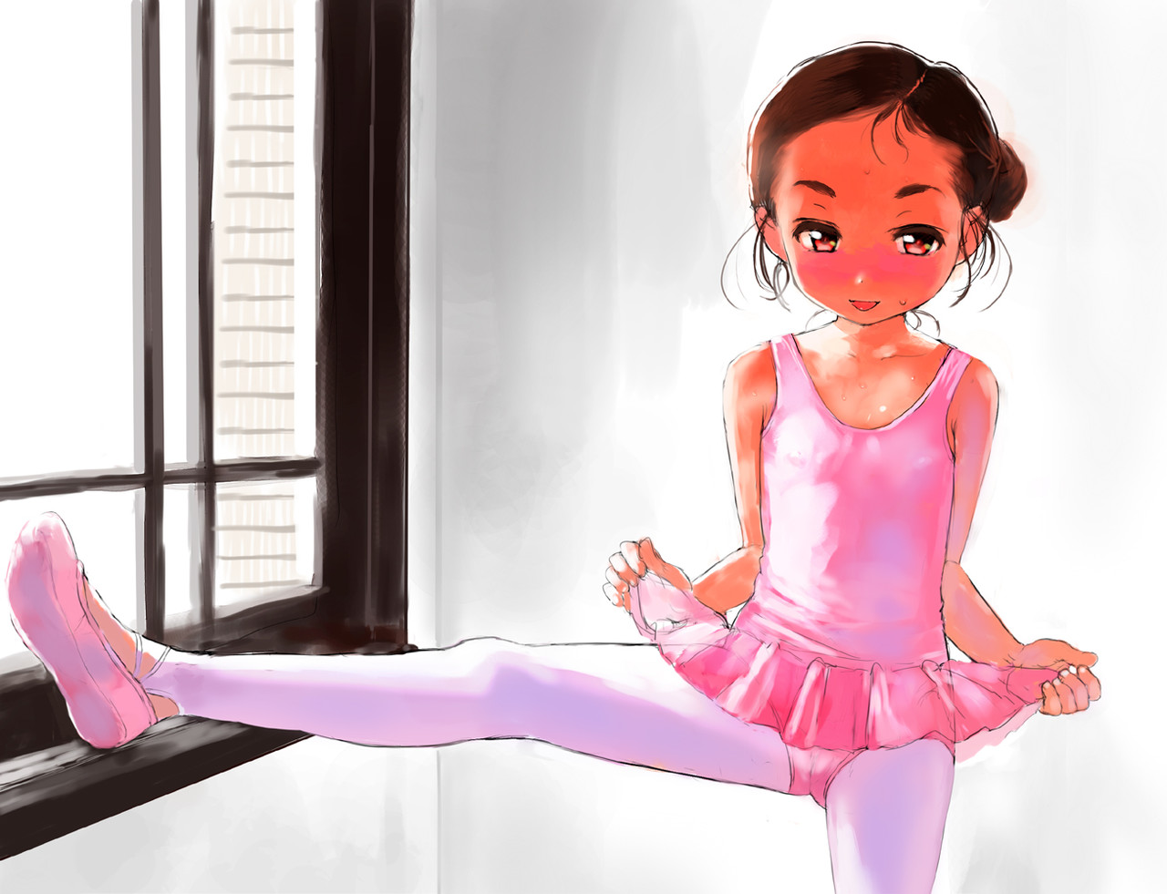 Sasahara Yuuki Tagme Girl Athletic Leotard Ballerina Ballet