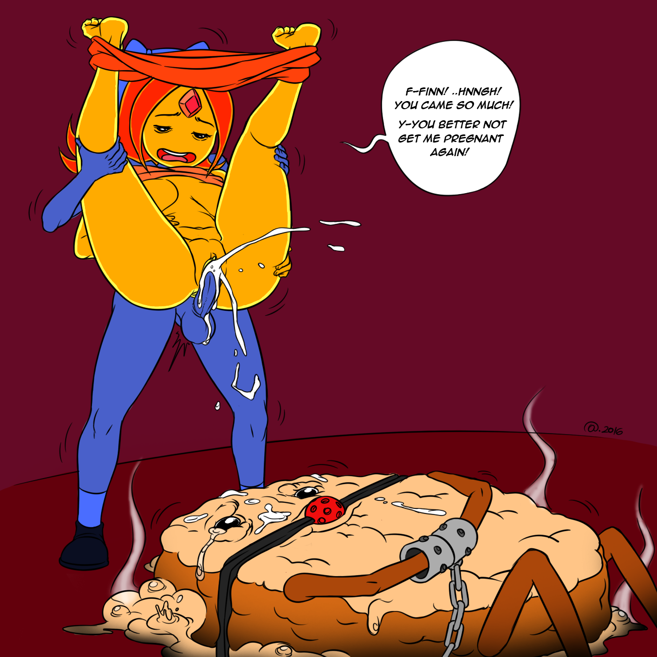 Adventure Time Flame Princess Porn Statistics - cinnamon bun (adventure time), finn the human, flame princess, adventure  time, 1girl, 2boys, ass, ball gag, cuffs, cum, long hair, multiple boys,  standing, vaginal - Image View - | Gelbooru - Free