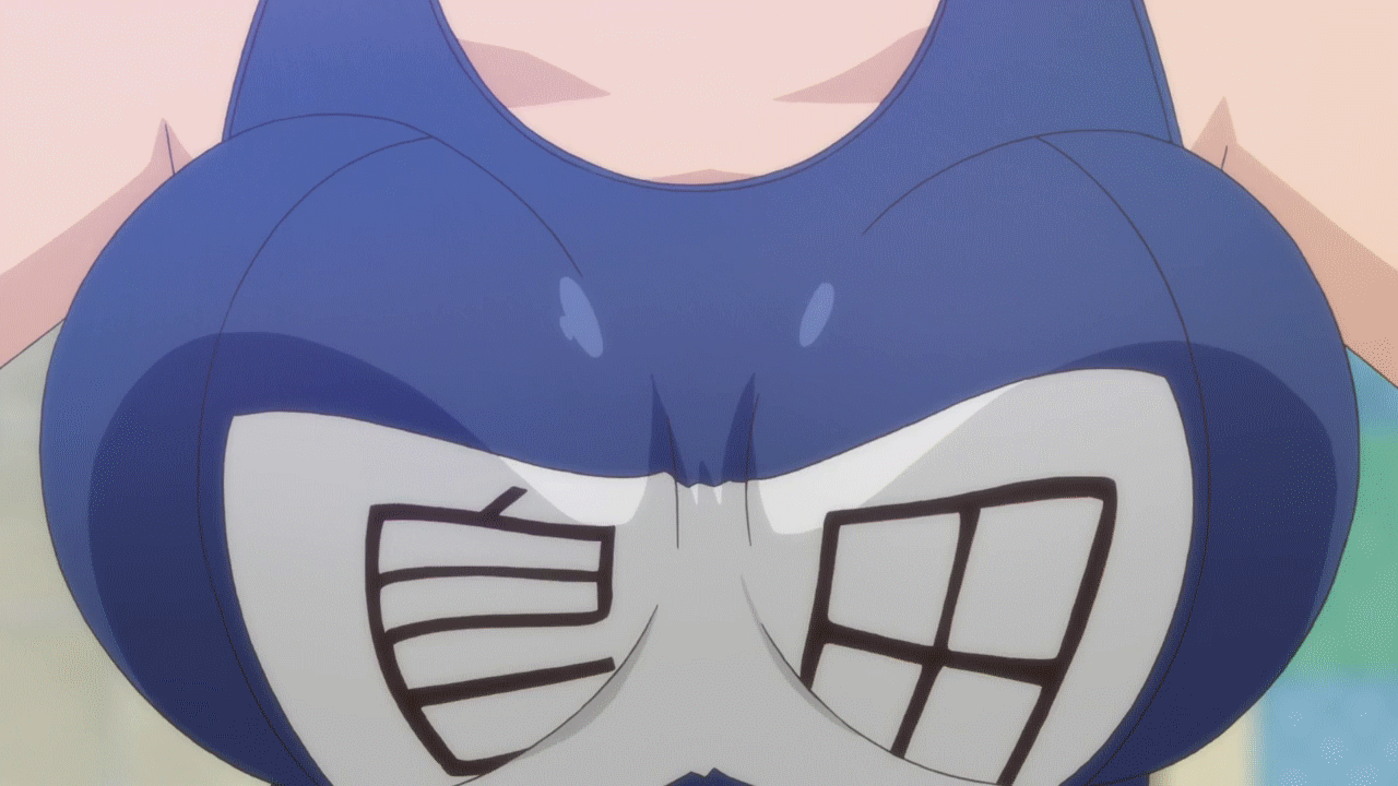 shimada hazuki, baka to test to shoukanjuu, animated, animated gif, 1girl,  bouncing breasts, breast padding, breasts, swimsuit - Image View - |  Gelbooru - Free Anime and Hentai Gallery