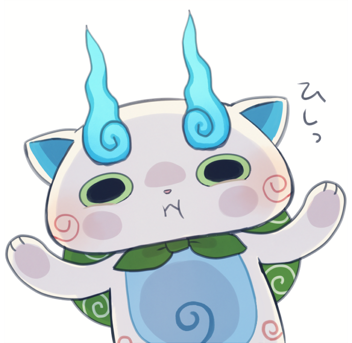 10s abbreviated_karakusa against_glass ayu_(mog) bad_id bad_pixiv_id cheek_squash furoshiki komasan looking_at_viewer no_humans simple_background solo traditional_youkai white_background youkai_watch