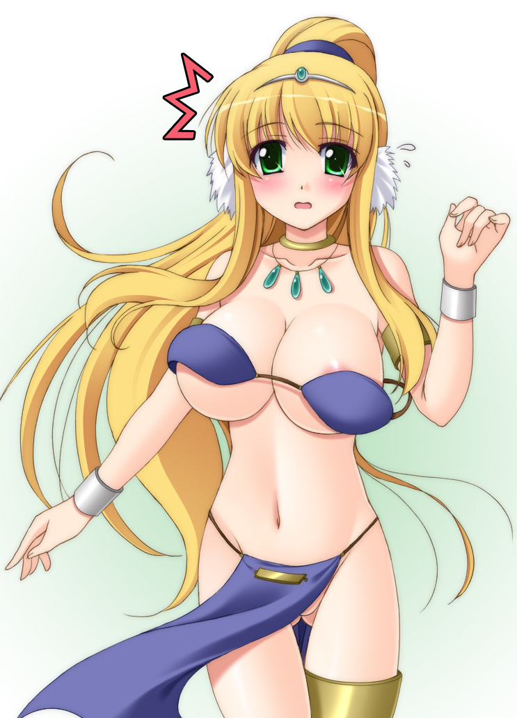 Narutaki Shin Tiffania Westwood Zero No Tsukaima 00s 1girl Blonde Hair Blush Breasts 3487