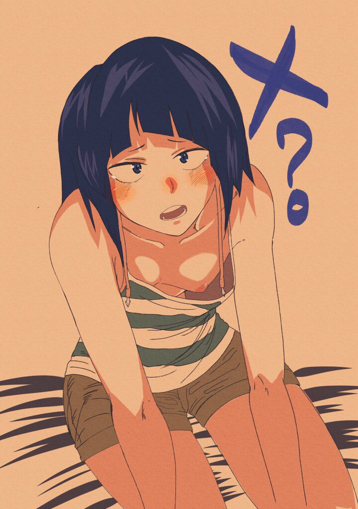 Jirou Kyouka Boku No Hero Academia 1girl Blue Eyes Blue Hair Blush Camisole Downblouse 0072