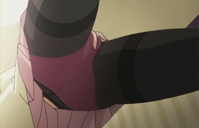 Kayama Sui In Youchuu Animated Animated Gif Girl Ass Black Pantyhose Clothed