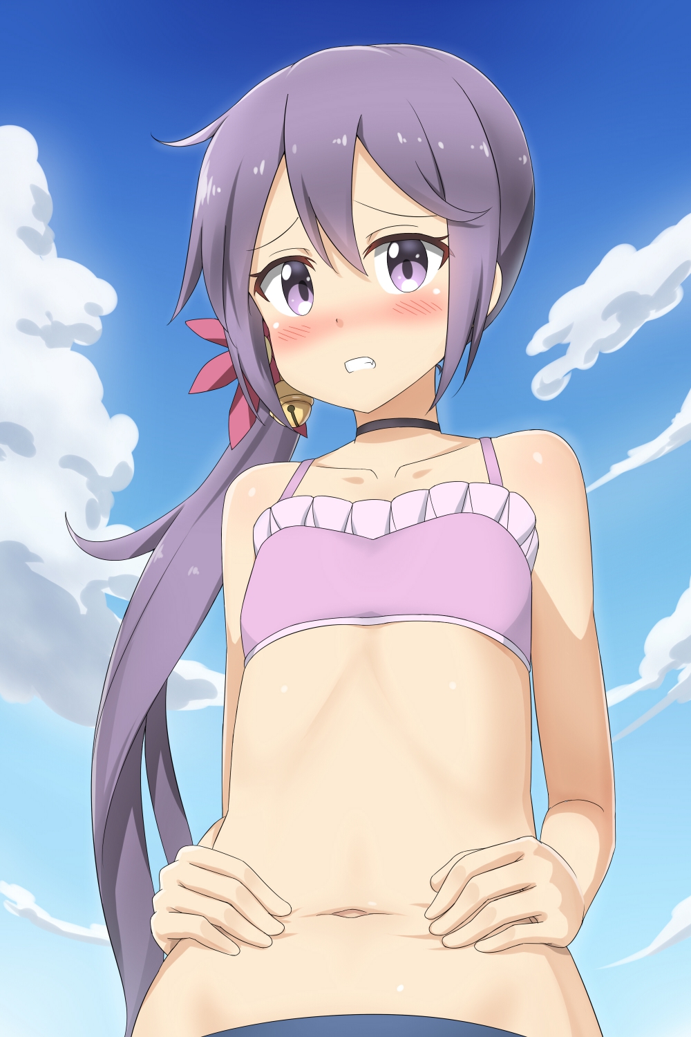 Nedia Nedia Region Akebono Kancolle Kantai Collection Highres 10s 1girl Bell Blue Sky