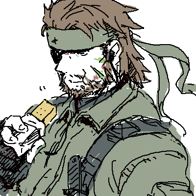 big_boss lowres metal_gear_(series) metal_gear_solid_3:_snake_eater oekaki simple_background white_background yokoshima_(tirimoti)