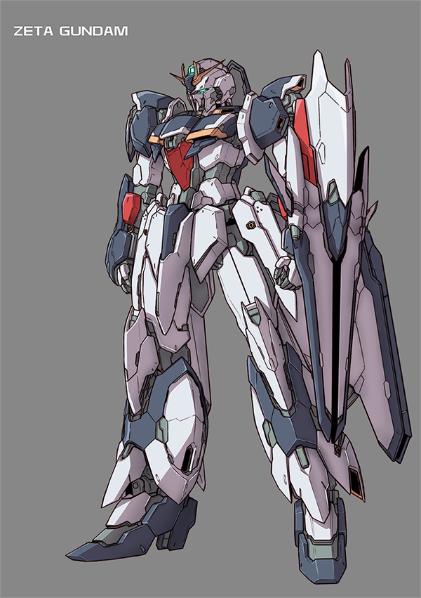 banchengping@126 full_body grey_background gundam mecha mobile_suit robot simple_background zeta_gundam zeta_gundam_(mobile_suit)