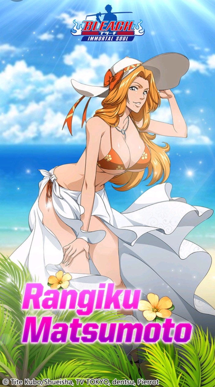 Matsumoto Rangiku Bleach Highres Official Art 1girl Beach Bikini