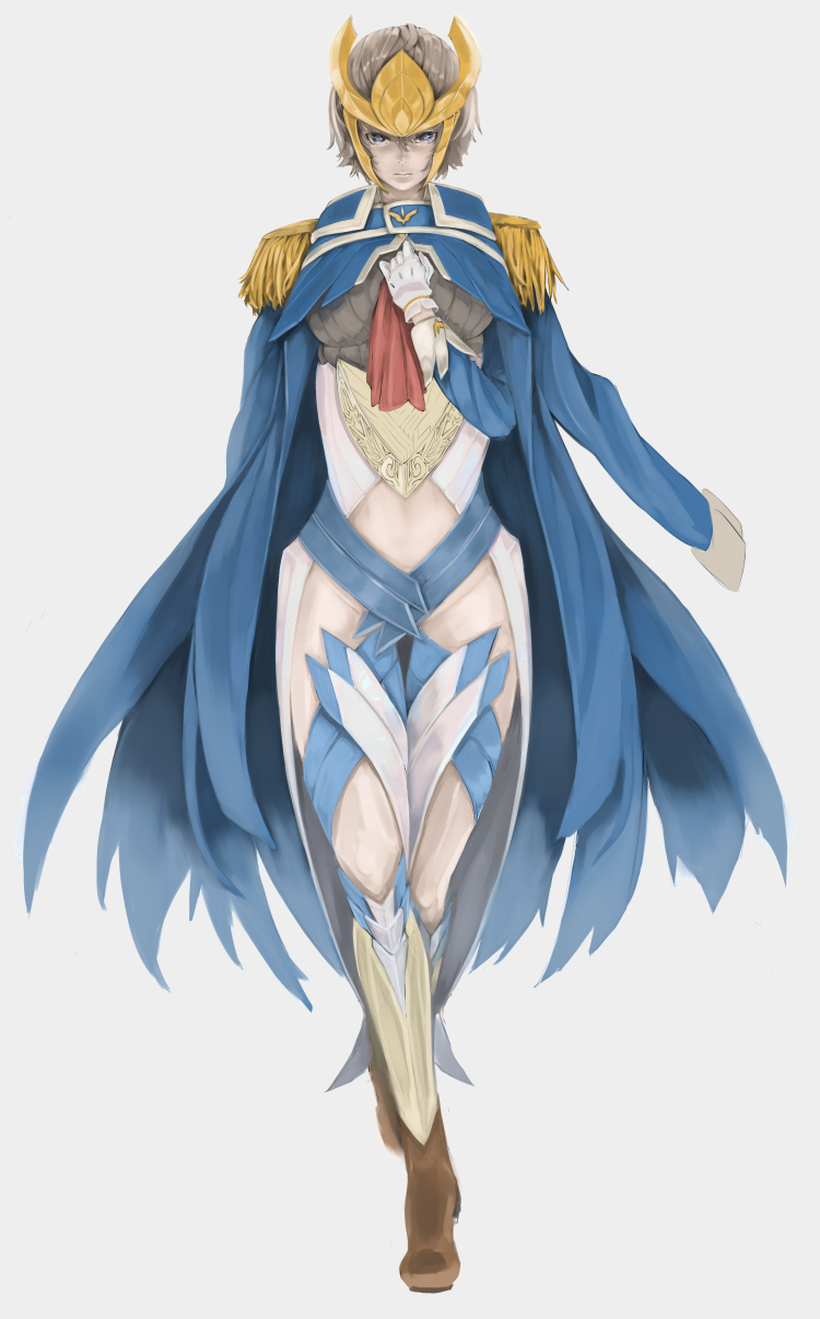 1girl breasts cape forehead_protector highres kodhium league_of_legends quinn_(league_of_legends) short_hair