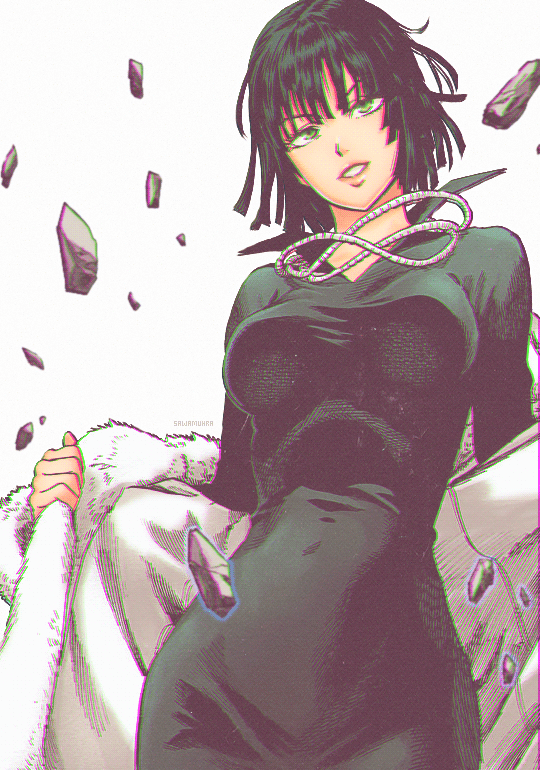 Fubuki One Punch Man One Punch Man Animated Animated Artist Request 1girl Black