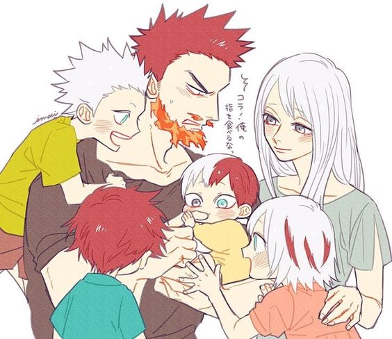 10s 2girls 4boys age_difference annoyed artist_request baby blue_eyes blush boku_no_hero_academia brother_and_sister brothers carrying child climbing closed_mouth collarbone endeavor_(boku_no_hero_academia) facial_hair family father_and_daughter father_and_son finger_sucking fire glaring gradient_hair grey_eyes hand_up happy height_difference heterochromia holding husband_and_wife japanese_text japanese_text long_hair looking_at_another looking_down mother_and_daughter mother_and_son multicolored_hair multiple_boys multiple_girls open_mouth parted_lips red_hair shirt short_hair short_sleeves siblings simple_background smile spiked_hair standing t-shirt talking teeth todoroki_fuyumi todoroki_natsuo todoroki_rei todoroki_shouto todoroki_touya translated two-tone_hair upper_body white_background white_hair