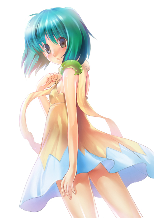 00s bad_id bad_pixiv_id blue_eyes dress futaori_arisa green_hair macross macross_frontier ranka_lee scarf short_hair solo