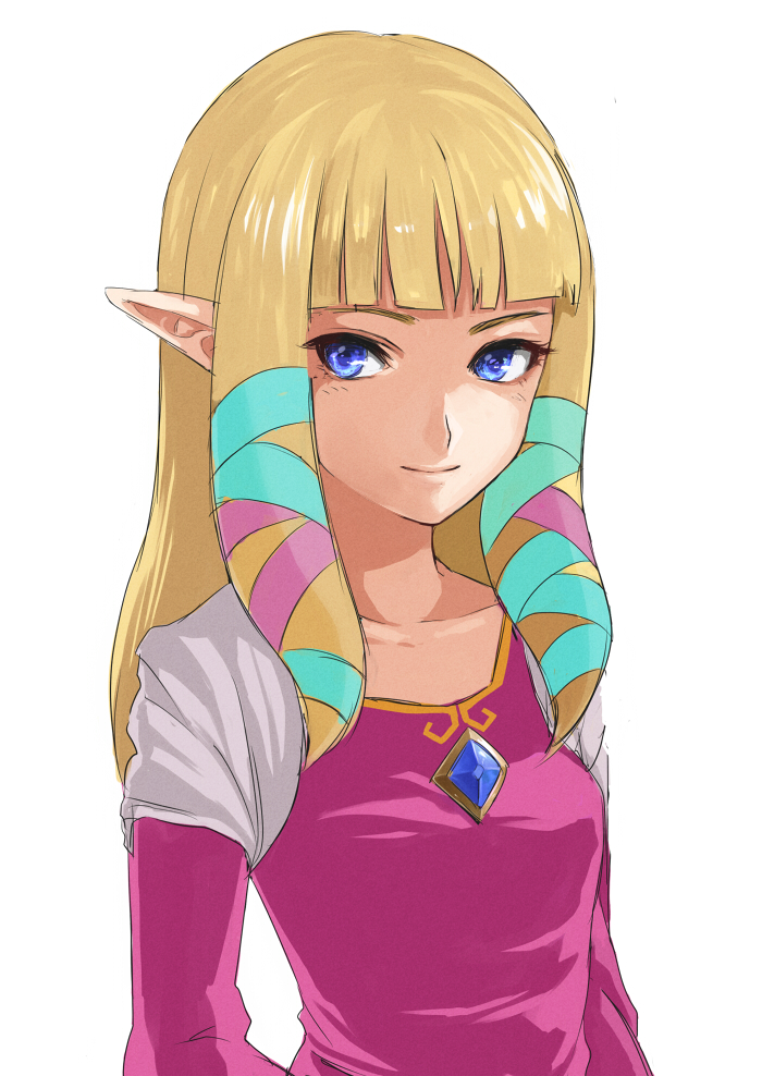 1girl bad_id bad_pixiv_id blonde_hair blue_eyes eiri_(gb-delta) female_focus long_hair nintendo pointy_ears princess_zelda smile solo souseki556 the_legend_of_zelda the_legend_of_zelda:_skyward_sword