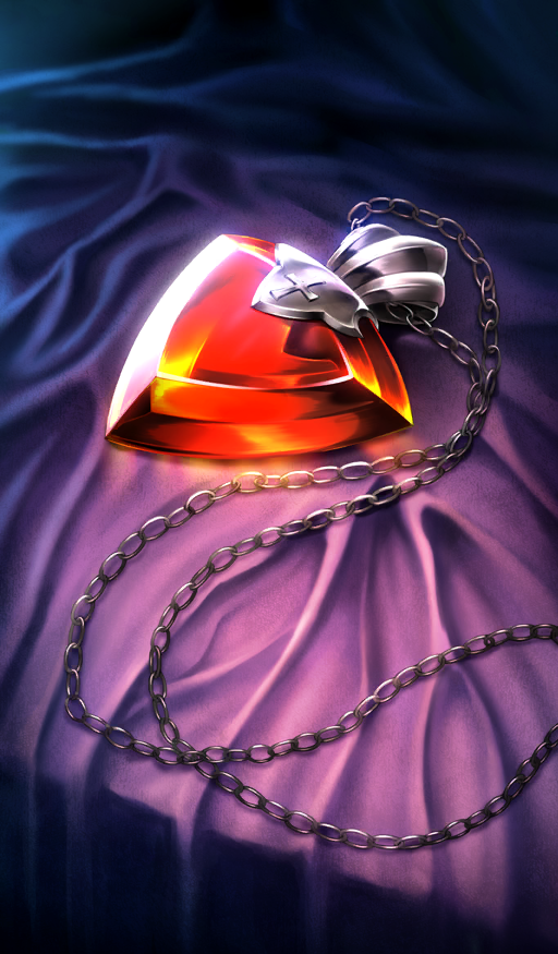 commentary fate/grand_order fate/stay_night fate_(series) gem jewelry lasengle necklace no_humans object_focus official_art pendant red_gemstone third-party_source unworn_jewelry unworn_necklace