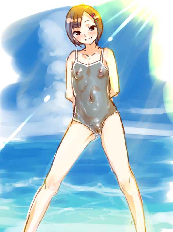 Yamada Gotyui Original Bad Id Bad Pixiv Id 1girl Beach Blush