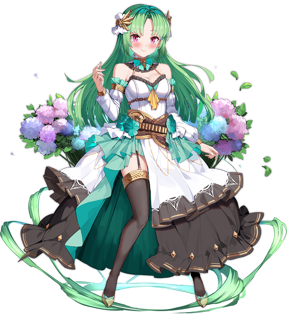 Lachesis Ark Order Ark Order Official Art 1girl Aqua Flower Bare