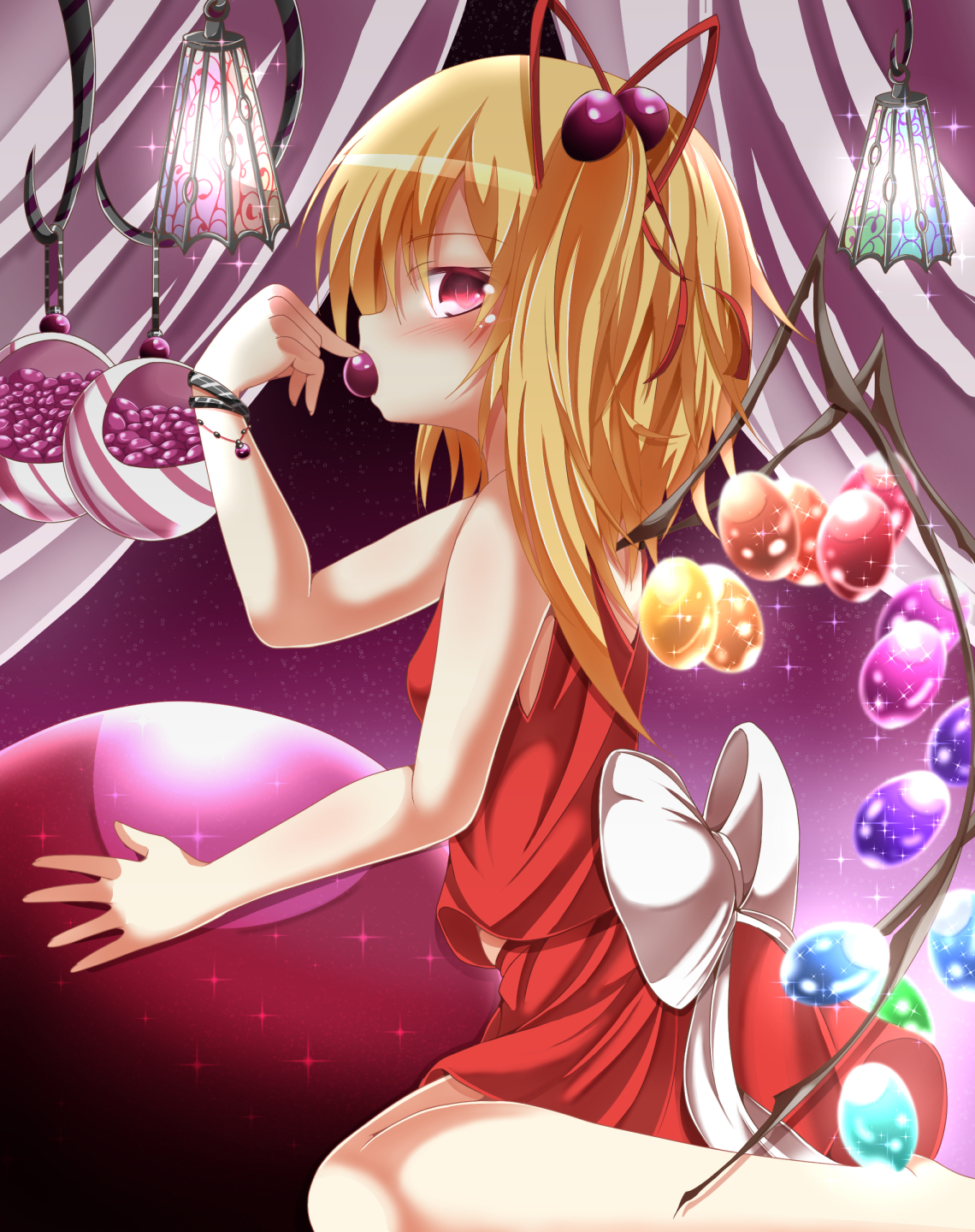 Roro Sghona10 Flandre Scarlet Touhou Highres Tagme 1girl Ass Blonde Hair Blush 2222