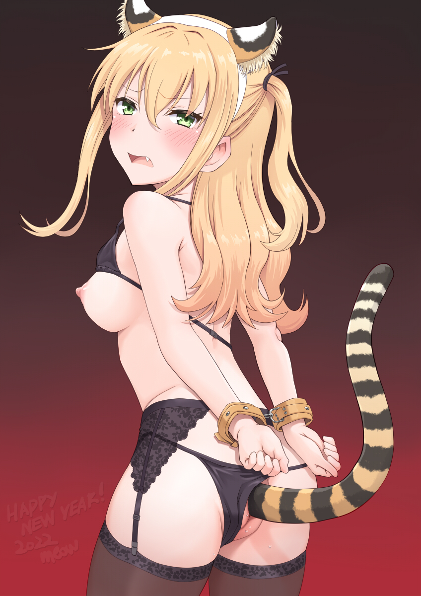 Meow Nekodenki Original Commentary Request Highres 1girl Anal Anal Object Insertion