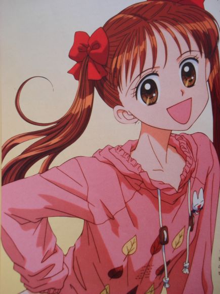 1990s_(style) babbit bow brown_eyes hair_bow kodomo_no_omocha kurata_sana red_hair retro_artstyle solo twintails