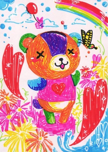 1boy animal_crossing bear bug butterfly furry furry_male heart insect lowres male_focus nintendo scar solo stitches_(animal_crossing)