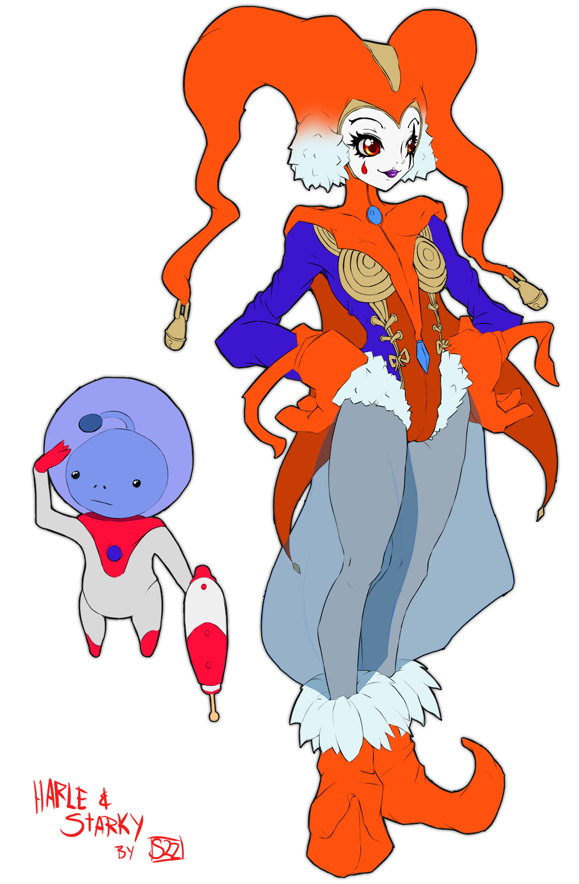 Harle Chrono Cross Hoshi No Ko Chrono Series Chrono Cross Highres 1girl Alien Clown 