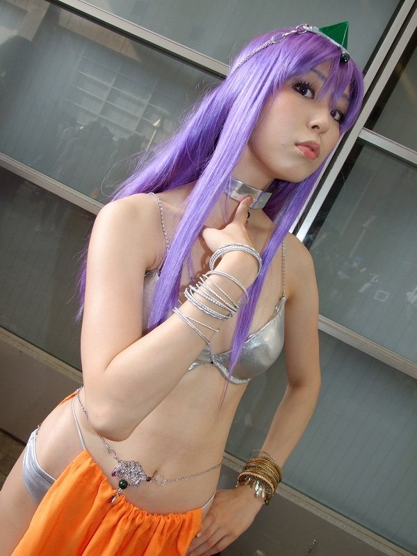 bra chunsoft cosplay dragon_quest dragon_quest_iv enix lingerie manya_(dq4) manya_(cosplay) photo_(medium) purple_hair tachibana_ren_(cosplayer) tiara underwear