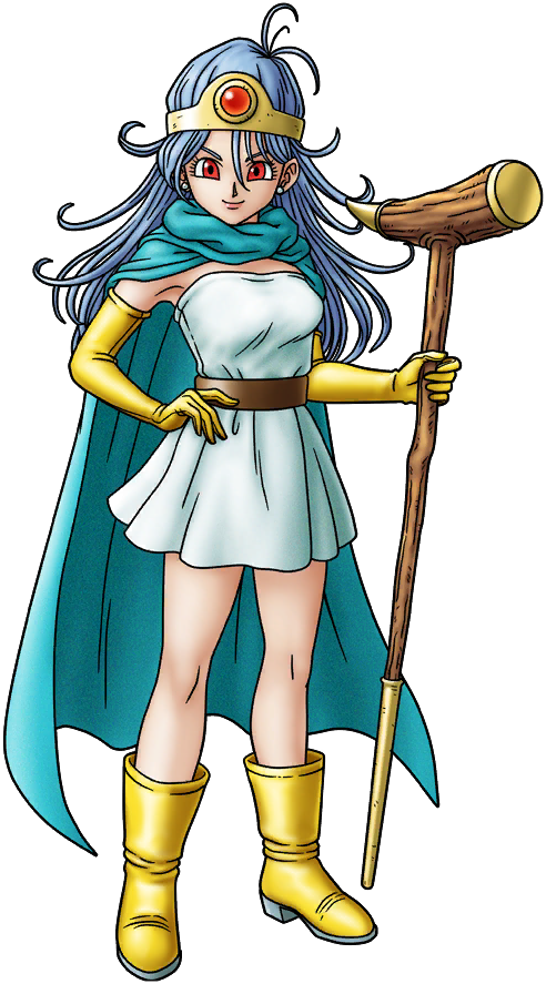 1girl aqua_cape artist_request blue_hair boots breasts cape closed_mouth dragon_quest dragon_quest_iii dragon_quest_tact dress earrings floating_hair full_body gloves gold_circlet hair_between_eyes hand_on_own_hip holding holding_staff jewelry looking_at_viewer medium_breasts official_art red_eyes sage_(dq3) smile solo staff strapless strapless_dress stud_earrings third-party_source transparent_background white_dress yellow_footwear yellow_gloves