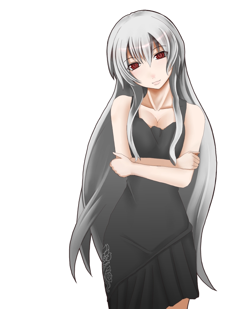 Chemical X Suigintou Rozen Maiden Silver Hair 00s Aged Up Long Hair Red Eyes Solo