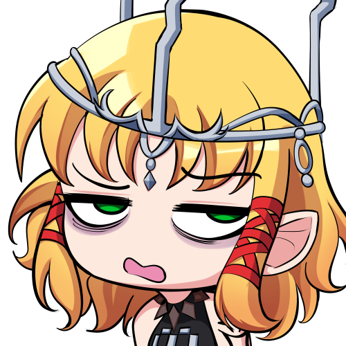 1girl blonde_hair bmkro commentary english_commentary green_eyes lowres mizuhashi_parsee open_mouth pointy_ears portrait simple_background solo touhou touhou_lostword white_background