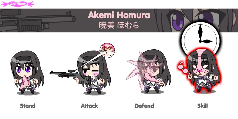 10s 1girl akemi_homura akemi_homura_(magical_girl) black_hair bra character_name gun hentai_kamen infinity_zero kaname_madoka lingerie long_hair magical_girl mahou_shoujo_madoka_magica mahou_shoujo_madoka_magica_(anime) object_on_head panties panties_on_head pantyhose pink_hair pink_panties purple_eyes rifle saliva sniper_rifle underwear weapon