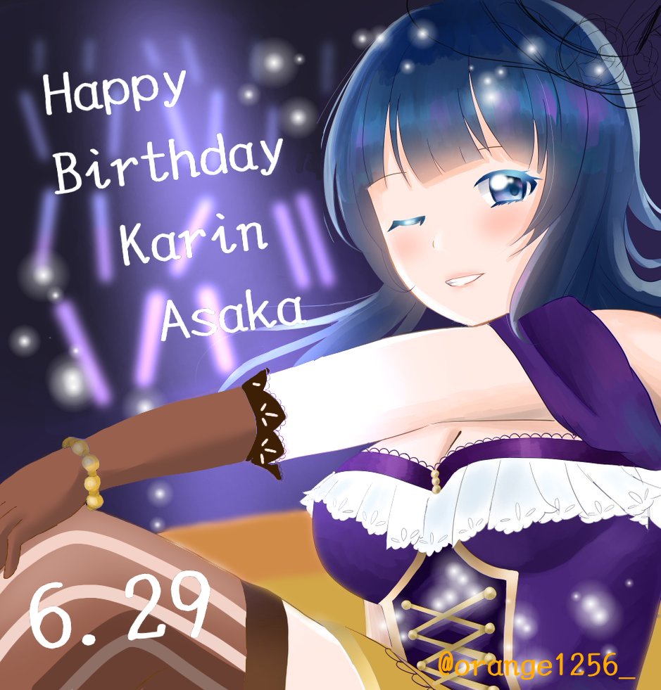 1girl ;) aqua_flower artist_name artist_request asaka_karin bare_shoulders black_gloves black_legwear blue_corset blue_dress blue_eyes blue_feathers blue_flower blue_hair blue_hat blue_skirt blush bow bracelet breasts cleavage clothing_cutout collarbone corset cross-laced_clothes cross-laced_dress dark_blue_hair dress elbow_gloves feather_hair_ornament feathers female_focus floating_hair flower frilled_dress frilled_skirt frills garter_straps gloves glowstick hair_ornament hairclip hairpin hat hat_flower jewelry knees_up lace lace-trimmed_gloves lace_trim looking_at_viewer love_live! love_live!_nijigasaki_high_school_idol_club love_live!_school_idol_festival medium_breasts medium_hair mini_hat miniskirt mole mole_on_body mole_on_breast navel navel_cutout necklace one_eye_closed orange1256 parted_lips pearl_bracelet pinstripe_legwear pinstripe_pattern plaid_clothes plaid_dress plaid_skirt pleated pleated_dress pleated_skirt purple_bow short_hair single_garter_strap skirt sleeveless sleeveless_dress smile solo stage stage_lights starlight_(love_live!) strapless strapless_dress striped_legwear suspenders vertical-striped_legwear