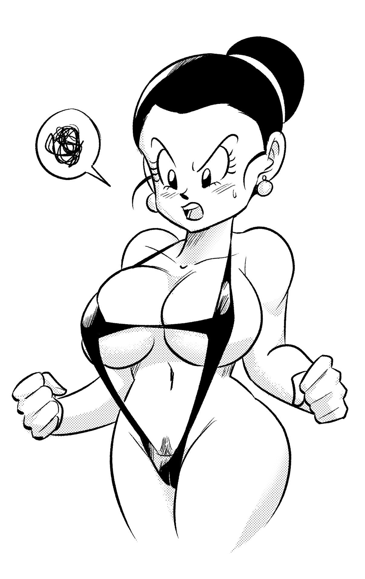 Funsexydragonball Chi Chi Dragon Ball Dragon Ball Dragonball Z Highres 1girl Breasts 8416