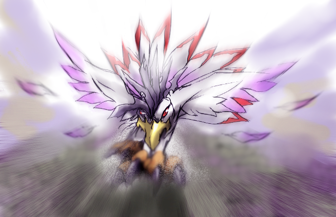 attack beak claws cockatrimon digimon digimon_(creature) feathers red_eyes solo