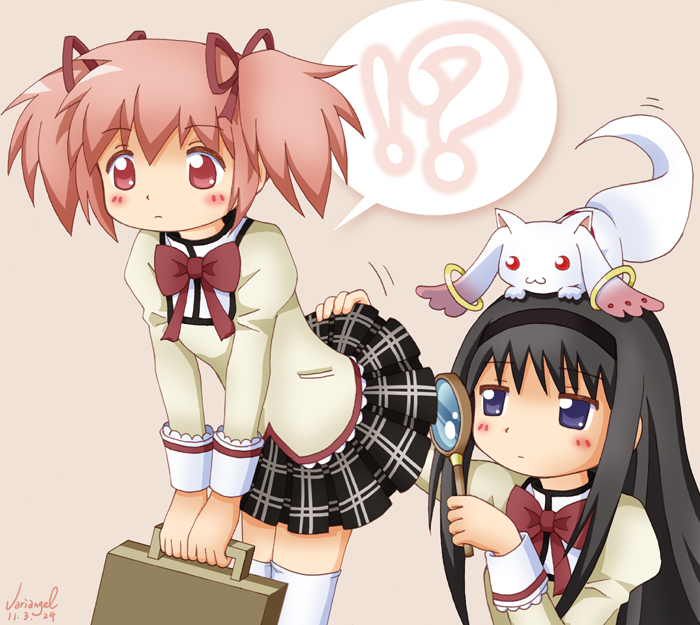 Variangel Akemi Homura Kaname Madoka Kyubey Mahou Shoujo Madoka Magica Mahou Shoujo Madoka