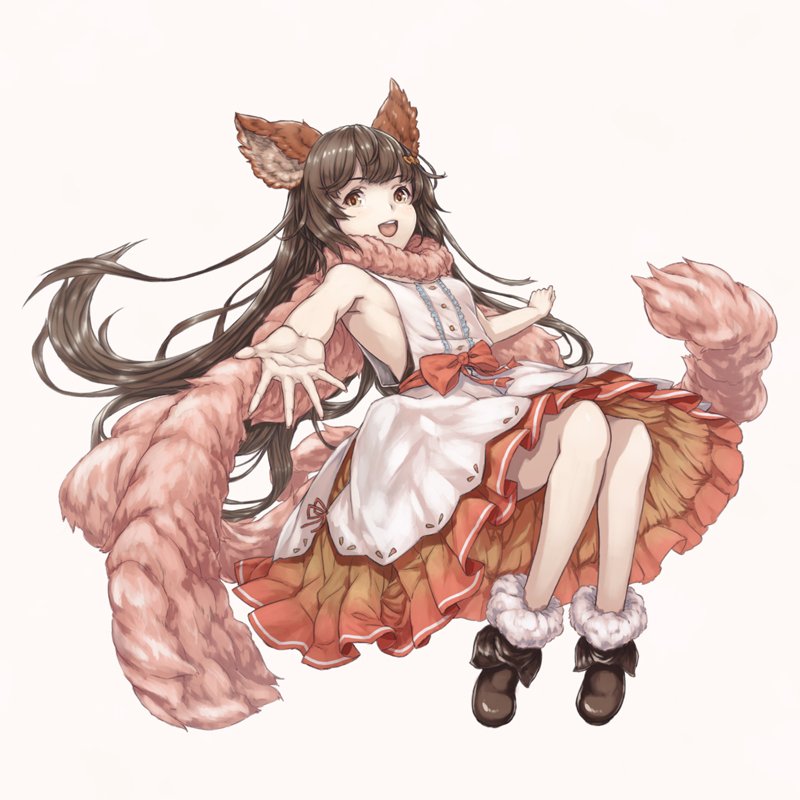 10s 1girl animal_ears armpits aster_(granblue_fantasy) bare_shoulders breasts erune female_focus full_body granblue_fantasy ivris long_hair shirt sideboob sleeveless sleeveless_shirt small_breasts solo