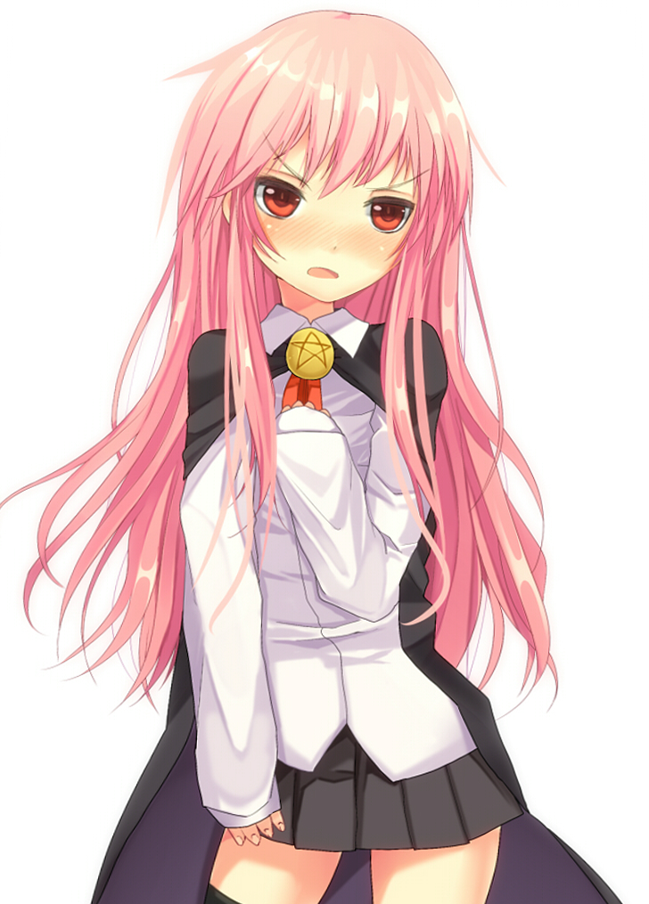 1girl bad_id bad_pixiv_id blush cape long_hair louise_francoise_le_blanc_de_la_valliere pentacle pink_hair red_eyes reko_(torinegi) thighhighs torinegimiso zero_no_tsukaima