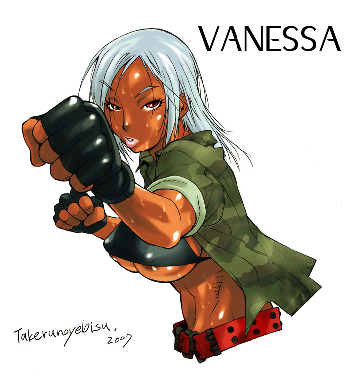 Takerunoyebisu Vanessa Lewis Sega Virtua Fighter 1girl Areola Slip