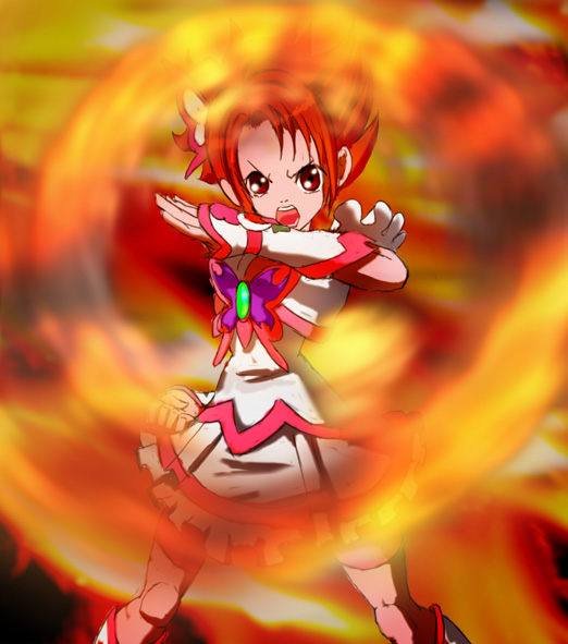 Cure Rouge Natsuki Rin Precure Yes Precure 5 Tagme 00s Fire Image View Gelbooru