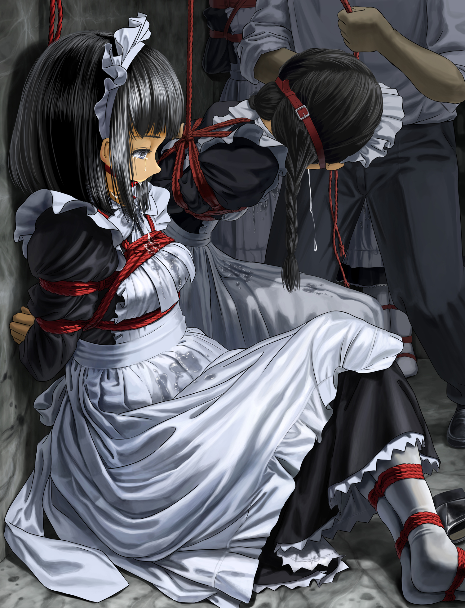 Anime maid bondage