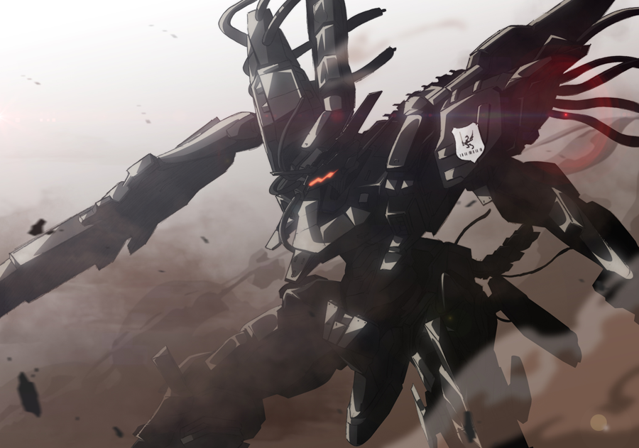 armored_core armored_core:_verdict_day holding holding_weapon lilya_(lilya_litvak) mecha no_humans out_of_frame robot weapon