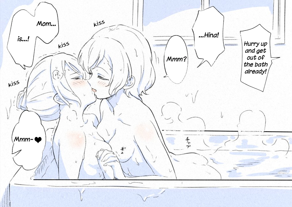 10s 2girls bang_dream! bathing bathtub blush breast_press breasts closed_eyes collarbone english_text french_kiss hair_bun hard-translated hikawa_hina hikawa_sayo holding_hands incest kiss medium_breasts monochrome multiple_girls nude same-sex_bathing shared_bathing shibasaki_shouji short_hair siblings single_hair_bun sisters small_breasts spot_color symmetrical_docking third-party_edit trembling twincest twins window yuri