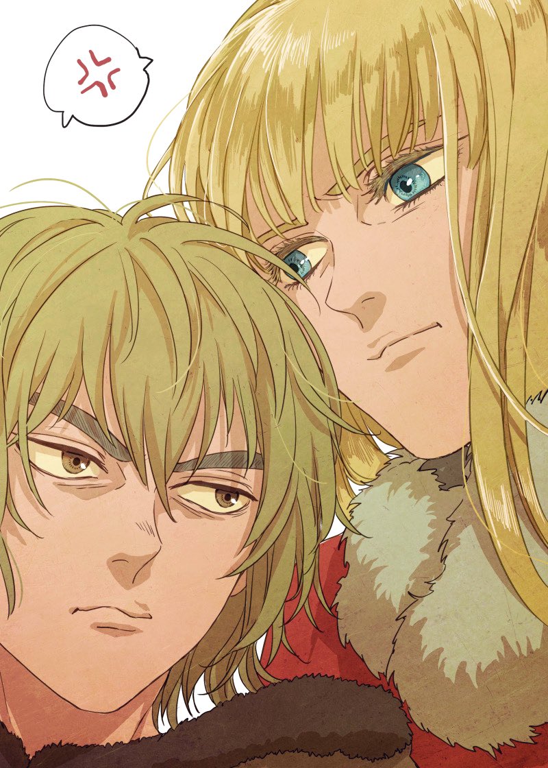 Mo Cha Ri Canute Thorfinn Vinland Saga 2boys Annoyed Blonde Hair Blue Eyes Blunt Bangs 0305