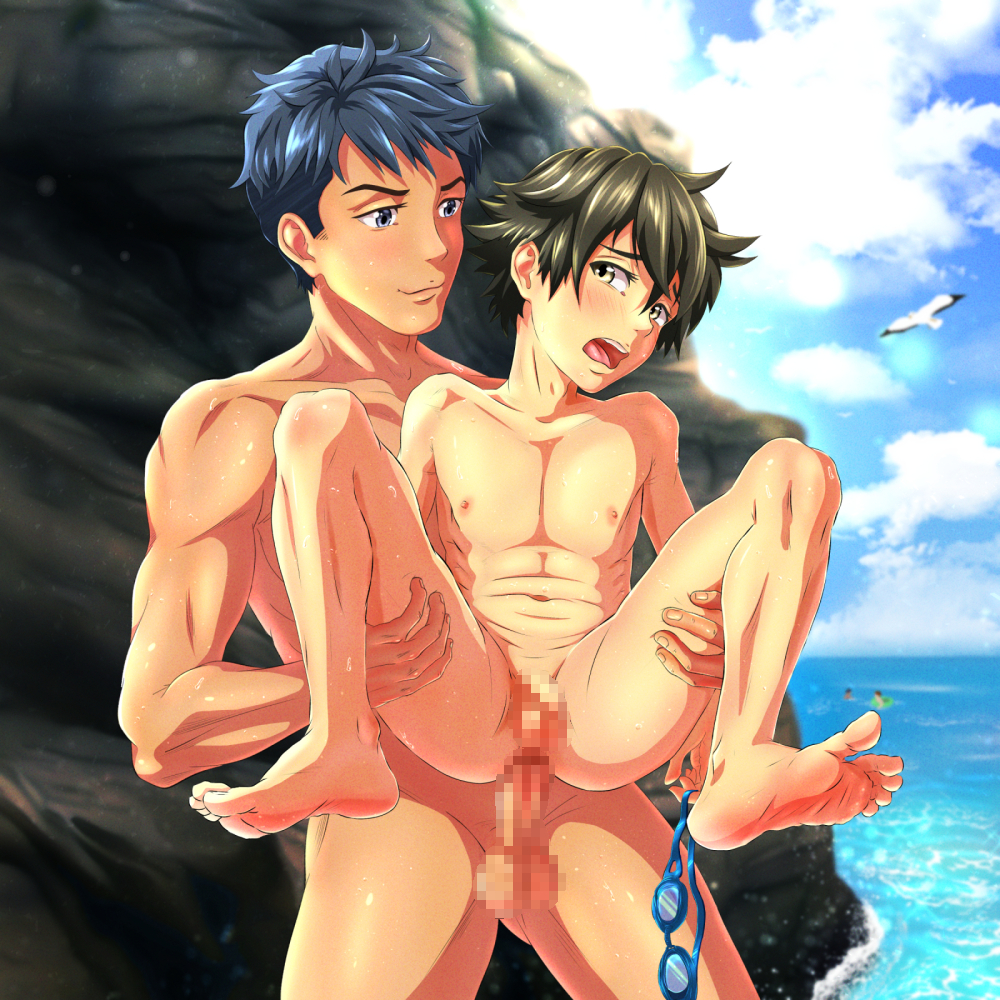 2boys Anal Ass Barefoot Beach Black Hair Blush Brown Hair 8763