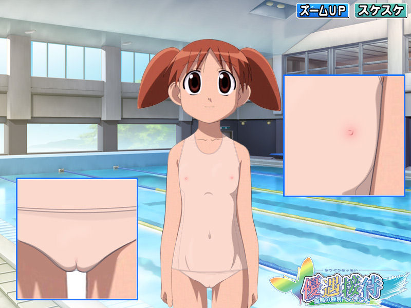 Mihama Chiyo Azumanga Daiou Nude Filter Third Party Edit Girl Flat Chest Indoors Loli