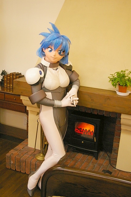 asian blue_hair bodysuit cosplay kigurumi meia_gisborn photo_(medium) trap vandread