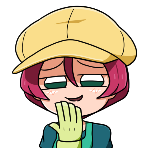 1girl chibi chibi_only creatures_(company) game_freak georgia_(pokemon) gloves green_eyes green_gloves hair_between_eyes hat looking_at_viewer mori_hayaki nintendo open_mouth pink_hair pokemon pokemon_(anime) pokemon_bw_(anime) short_hair smug solo upper_body white_background yellow_hat