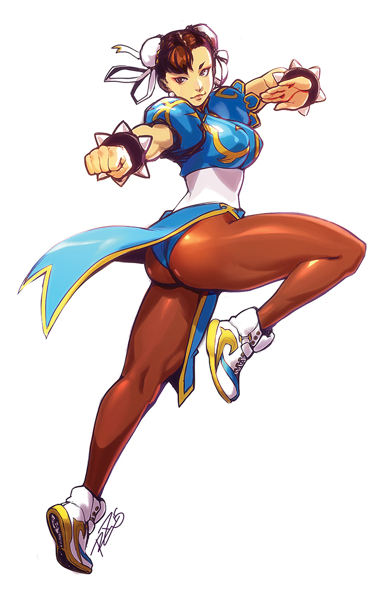 Robaato Chun Li Capcom Nike Company Street Fighter Bad Id Bad Tumblr Id Highres 1girl 
