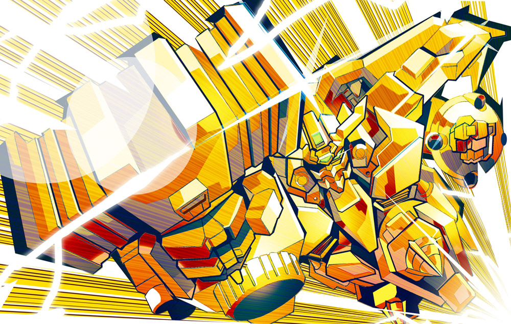 daison gaofighgar goldion_hammer mecha no_humans robot super_robot weapon yuusha_ou_gaogaigar yuusha_ou_gaogaigar_final yuusha_series