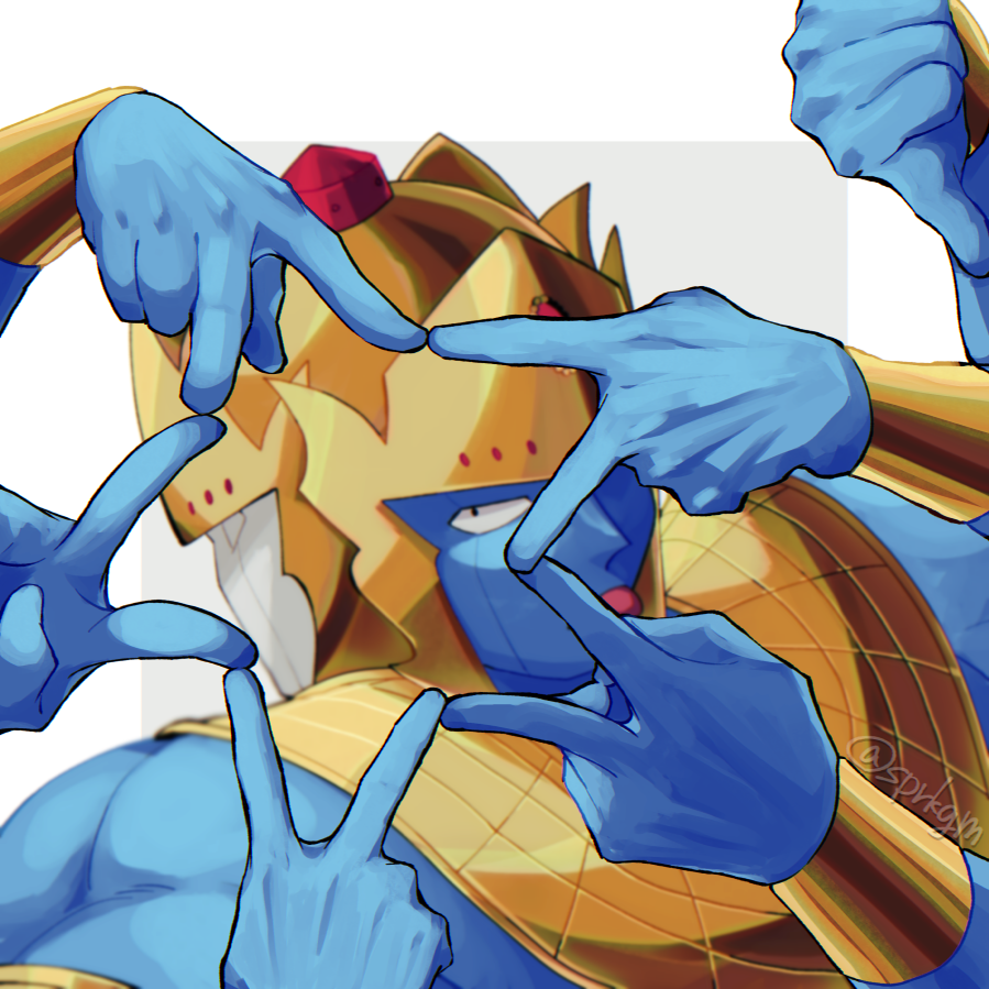 1boy armlet armor artist_request ashuraman biceps bracelet crossed_arms extra_arms groin helmet highres jewelry kinnikuman large_pectorals looking_at_viewer monster_boy multiple_arms multiple_faces muscular pectorals solo tongue tongue_out v