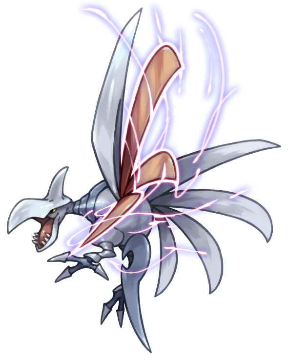 creatures_(company) game_freak gen_2_pokemon nintendo no_humans pearl7 pokemon pokemon_(creature) simple_background skarmory solo white_background wings